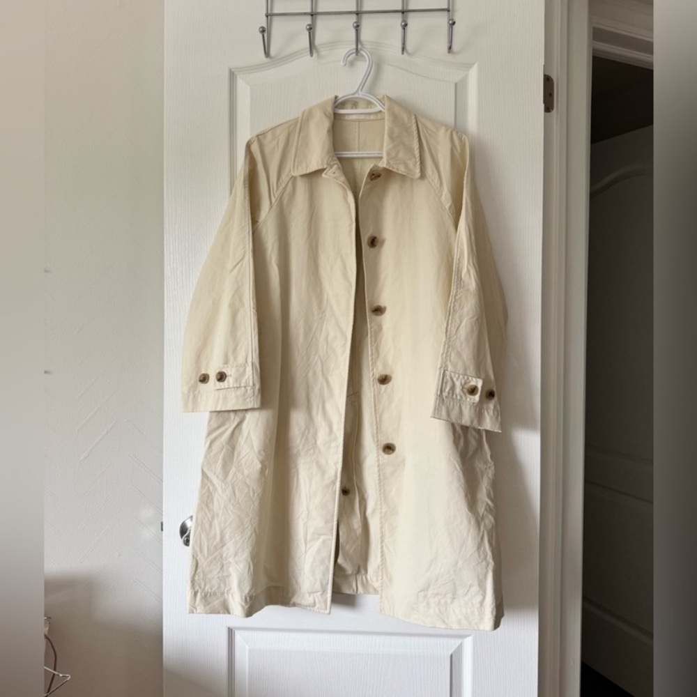 Off-white car coat!
